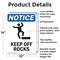 Signmission Keep Off Rocks, 10 in W x Rectangle, Aluminum OS-2PACK-NS-A-1014-V-13829 - alternate 3